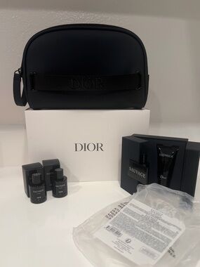 Dior Sauvage Elixir Bundle + Dior Toiletry Bag Travel Case Gift Set NEW